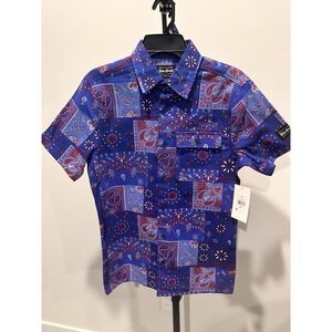 NWT Dogg Supply by Snoop Dogg Bandana Paisley Shirt, Men's Sizes XS
